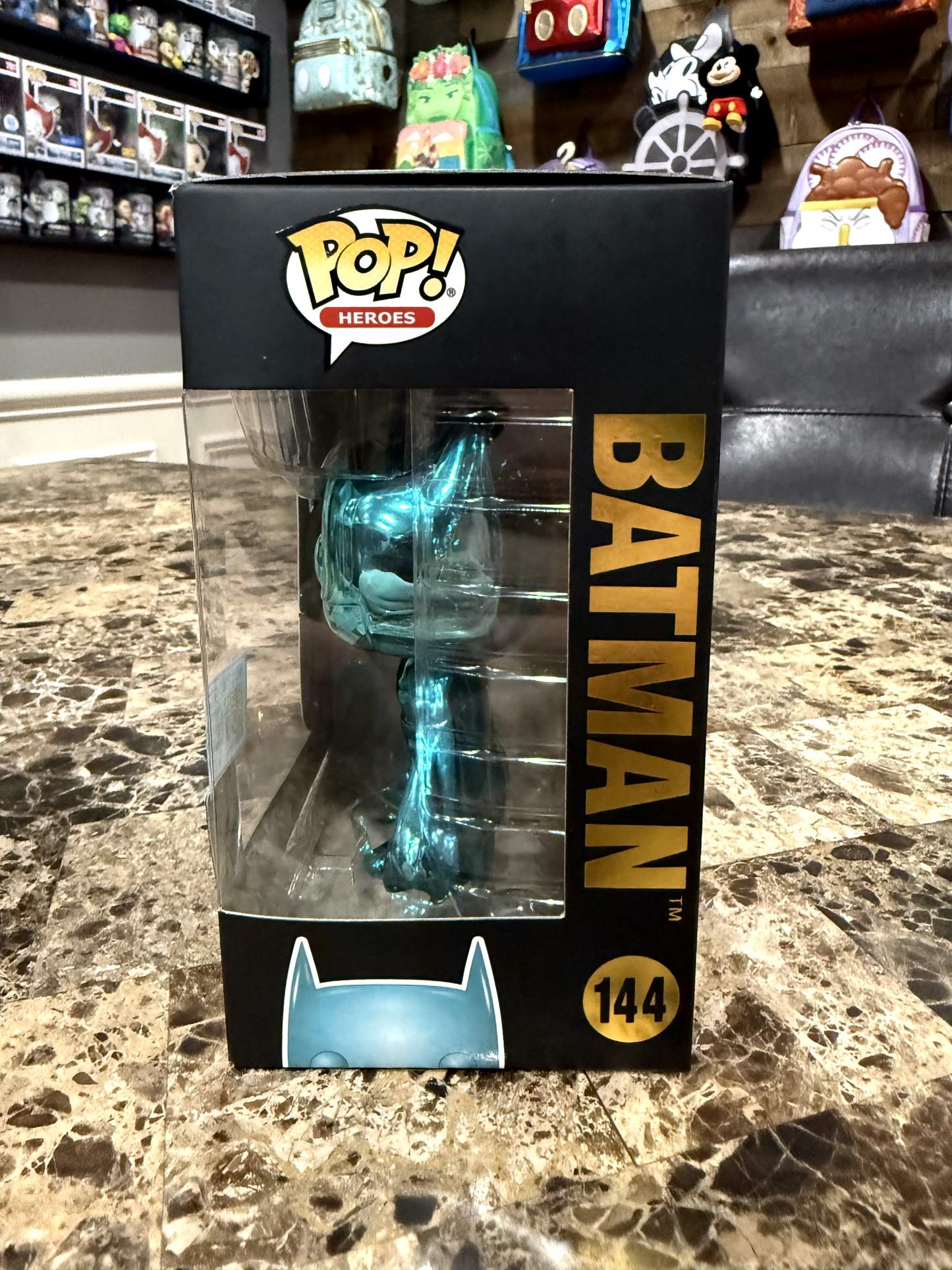 Batman (Blue Chrome, Comic-Con International Limited Edition) #144 Batman 80 Years - Funko Pop!