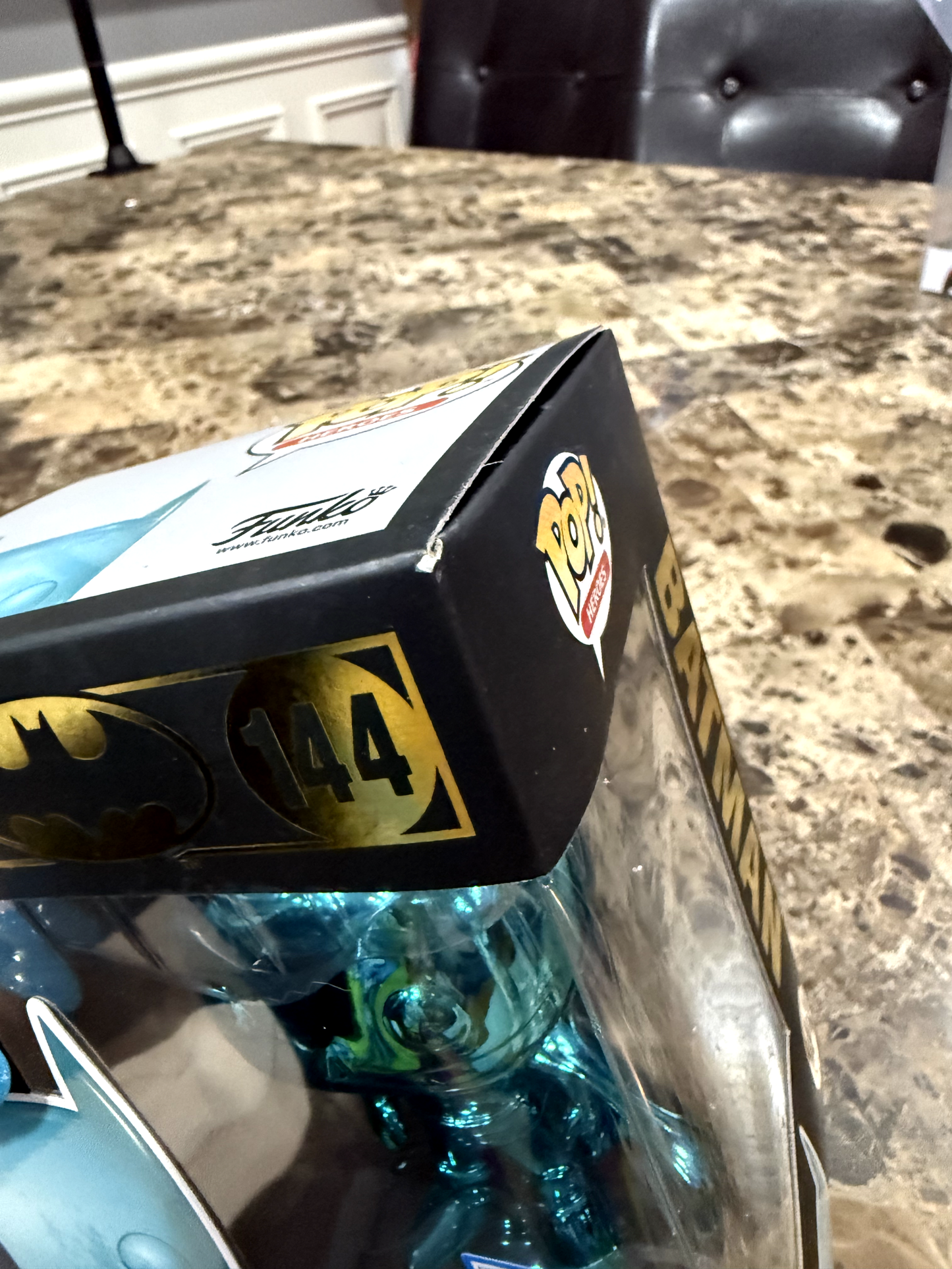 Batman (Blue Chrome, Comic-Con International Limited Edition) #144 Batman 80 Years - Funko Pop!