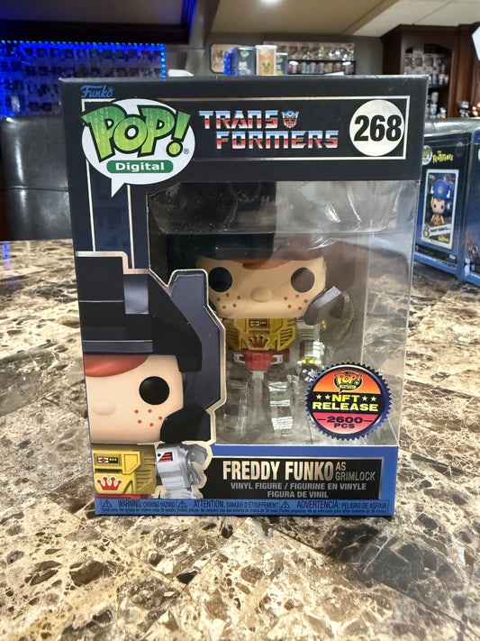 Freddy Funko as Grimlock Funko Pop #268 (Transformers NFT Release 2600 pcs)