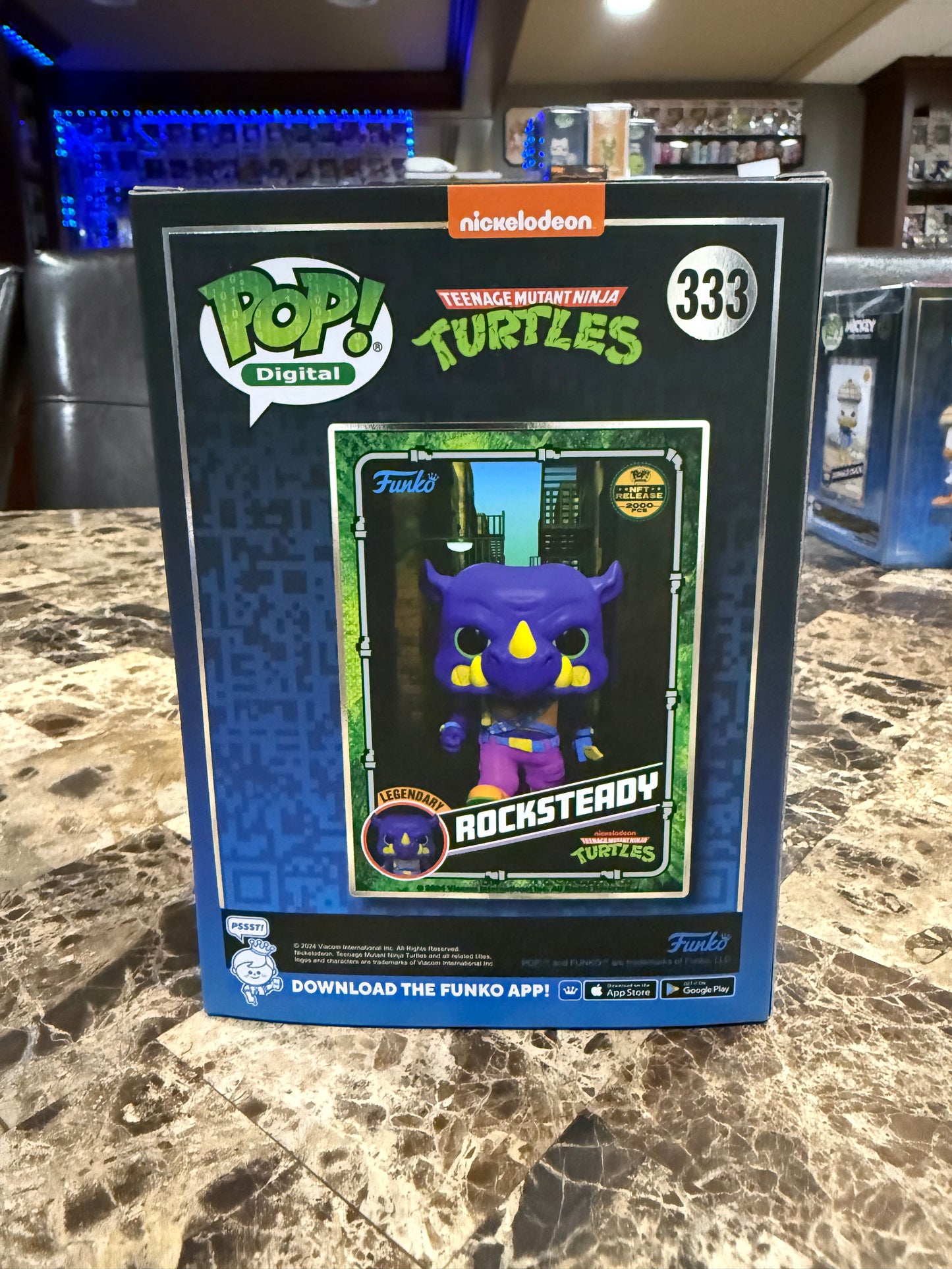 Rocksteady Funko Pop #333 (TMNT NFT Release 2000 pcs)