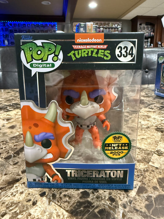 Triceraton Funko Pop #334 (TMNT NFT Release 2000 pcs)