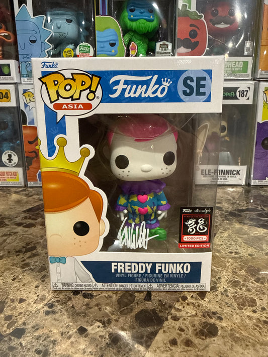 Freddy Funko As Love Combrat (Blacklight) Autographed by Ron English — Pop! Asia #SE Funko Pop! Vinyl