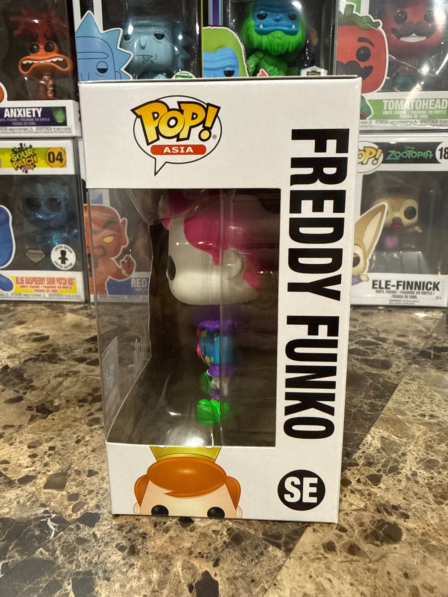 Freddy Funko As Love Combrat (Blacklight) Autographed by Ron English — Pop! Asia #SE Funko Pop! Vinyl