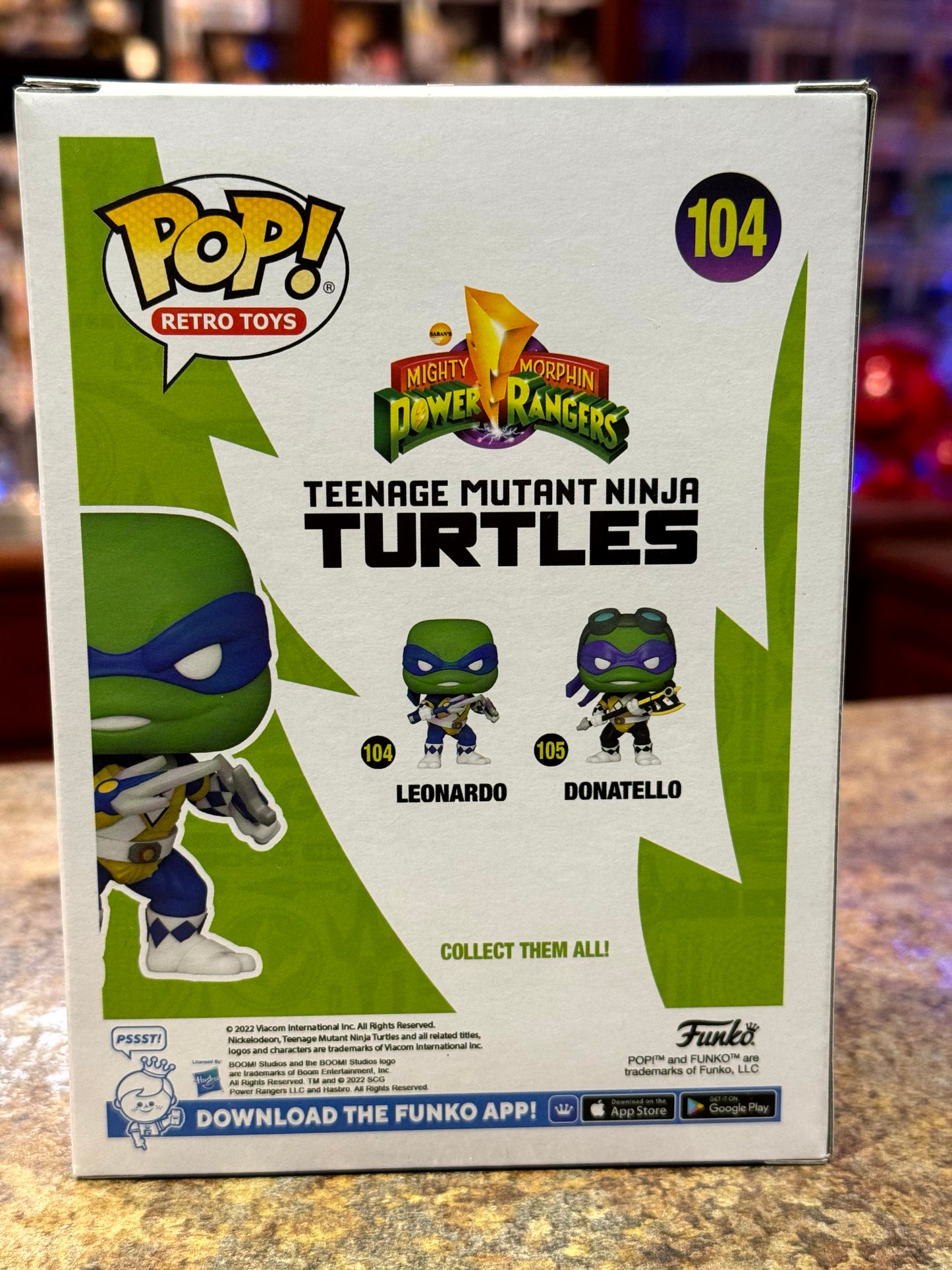 Leonardo — Teenage Mutant Ninja Turtles x Mighty Morphin Power Rangers #104 Funko Pop! Vinyl