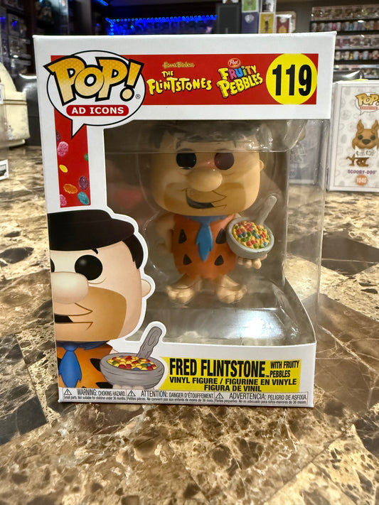Fred Flintstone with fruity pebbles Funko Pop #119