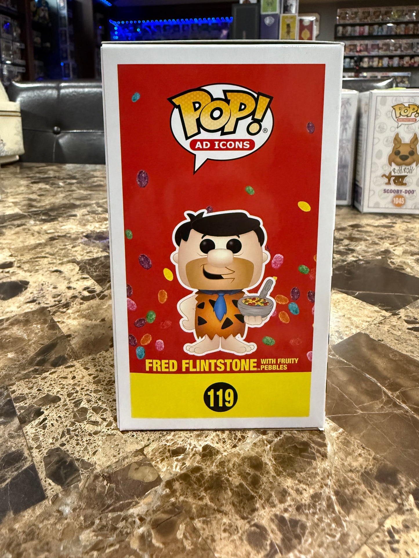 Fred Flintstone with fruity pebbles Funko Pop #119