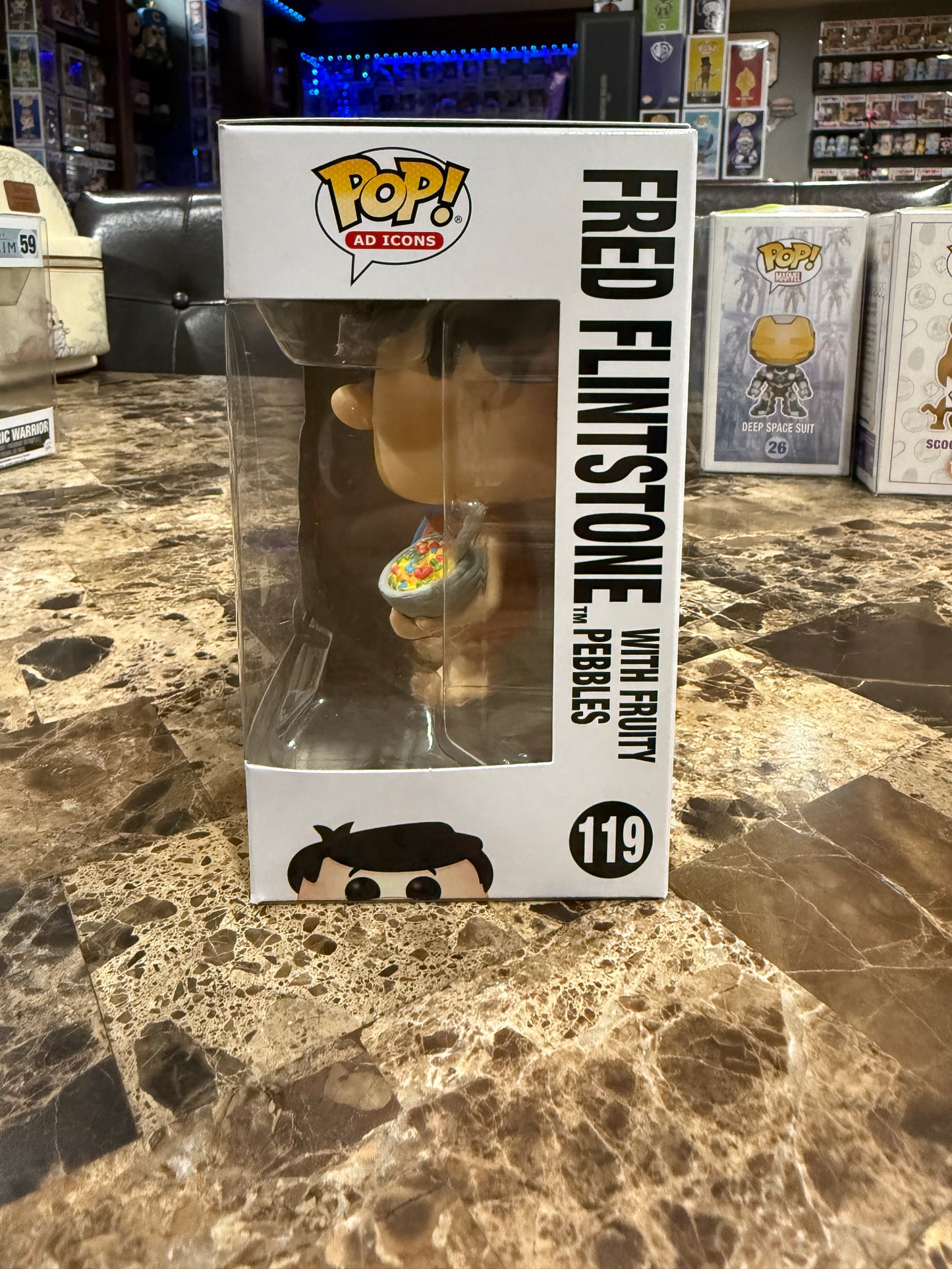 Fred Flintstone with fruity pebbles Funko Pop #119