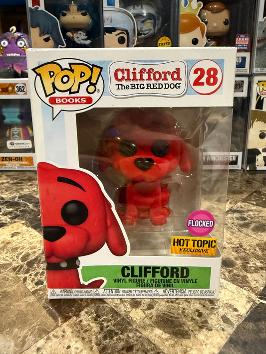 Clifford (Flocked Hot Topic Exclusive) #28 Clifford the Big Red Dog - Funko Pop!
